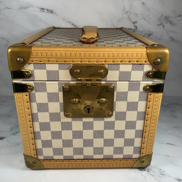 Louis Vuitton Damier Azure Trunk Boite Flacons Beauty Case Monogram Train Trunk - Picture 2 of 15